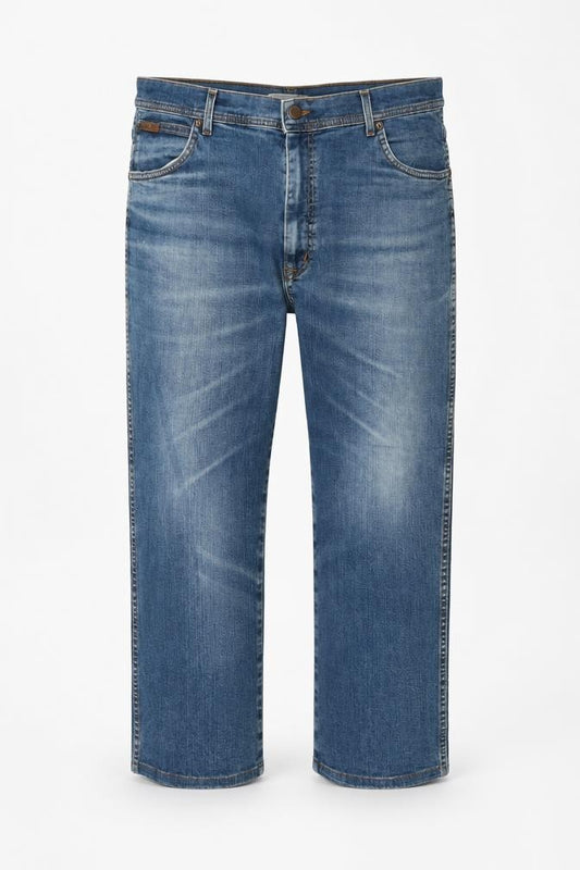 Wrangler Mens Blue 42x34 Texas Stretch Regular Straight Jeans