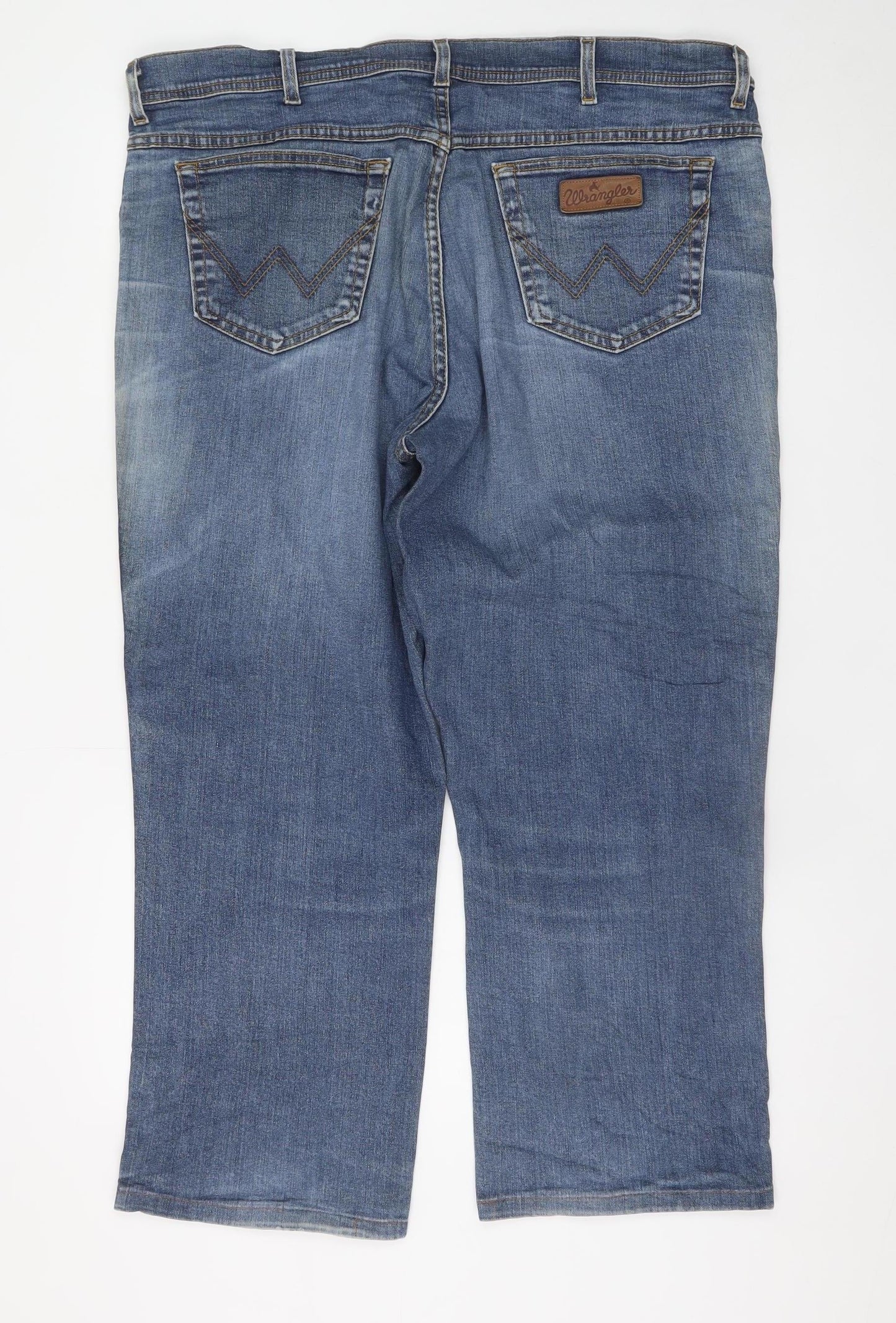 Wrangler Mens Blue 42x34 Texas Stretch Regular Straight Jeans