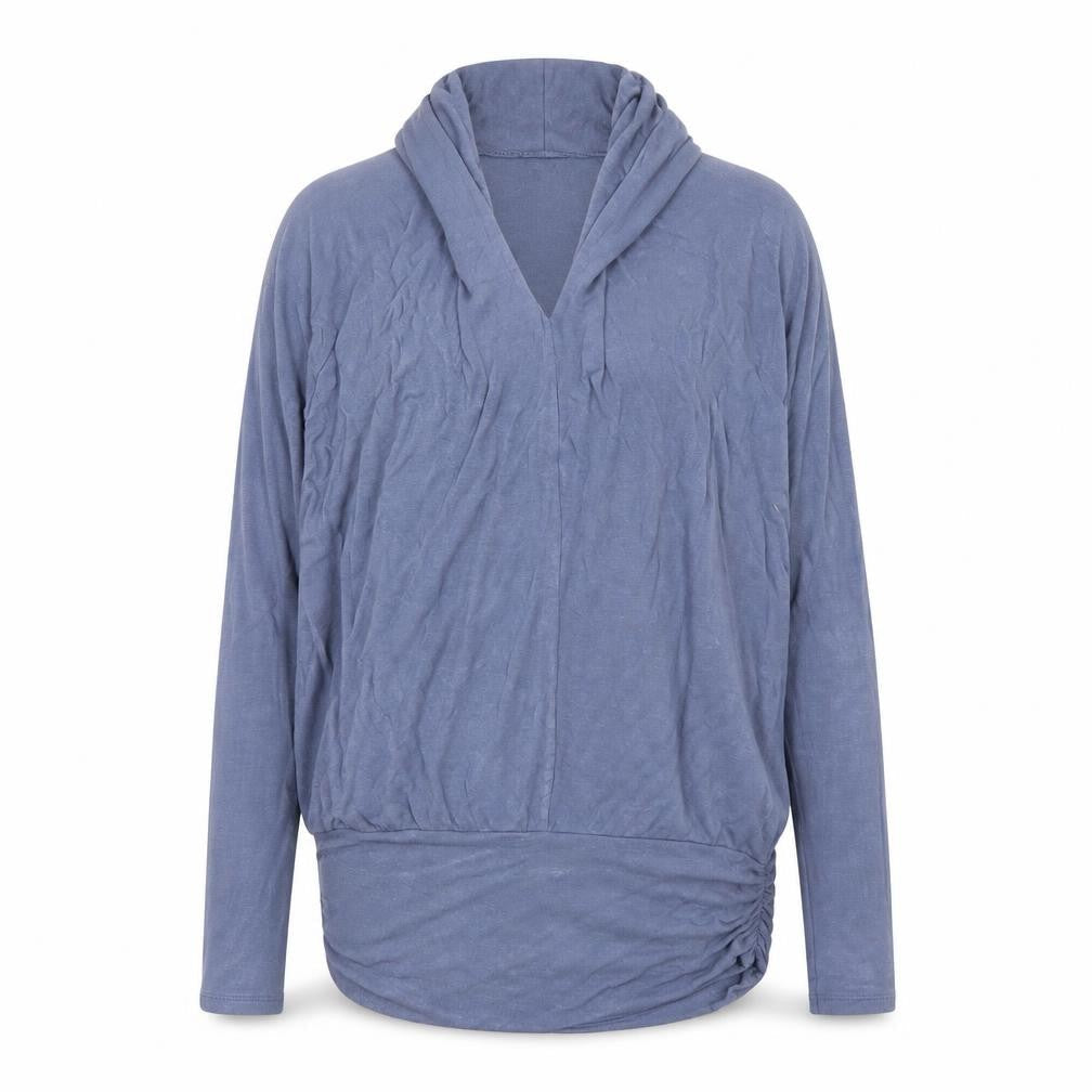 Phase Eight Women’s Blue Viscose Cowl Neck Long Sleeve Tunic Top M
