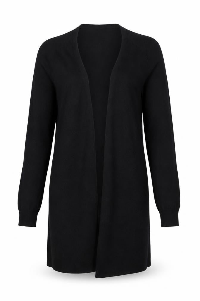 Marks & Spencer Women Black Small Open Knit Long Sleeve Cardigan