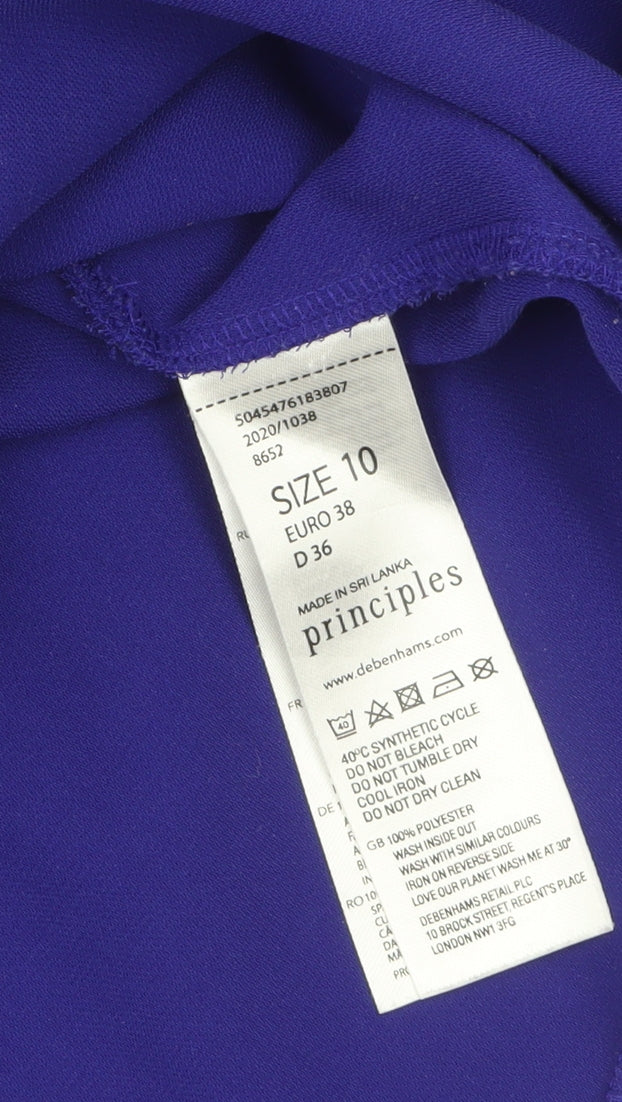 Principles Women's Purple Long Sleeve Balloon Blouse Size 10