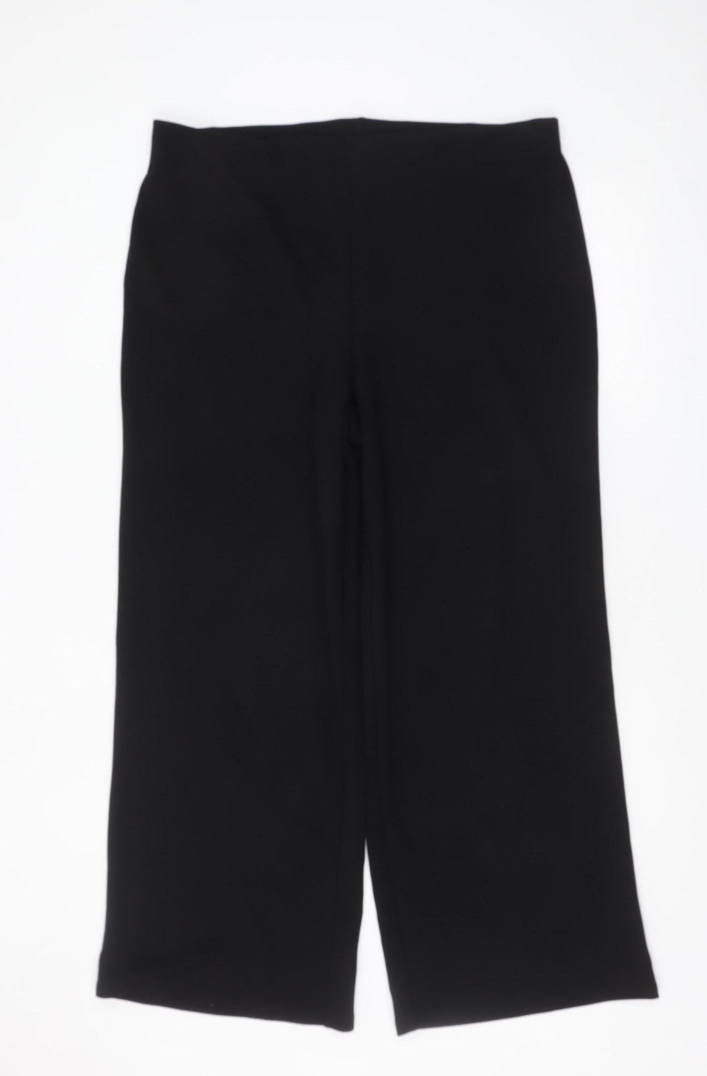 H&M Womens Black Wide-Leg Trousers XL Polyester Blend