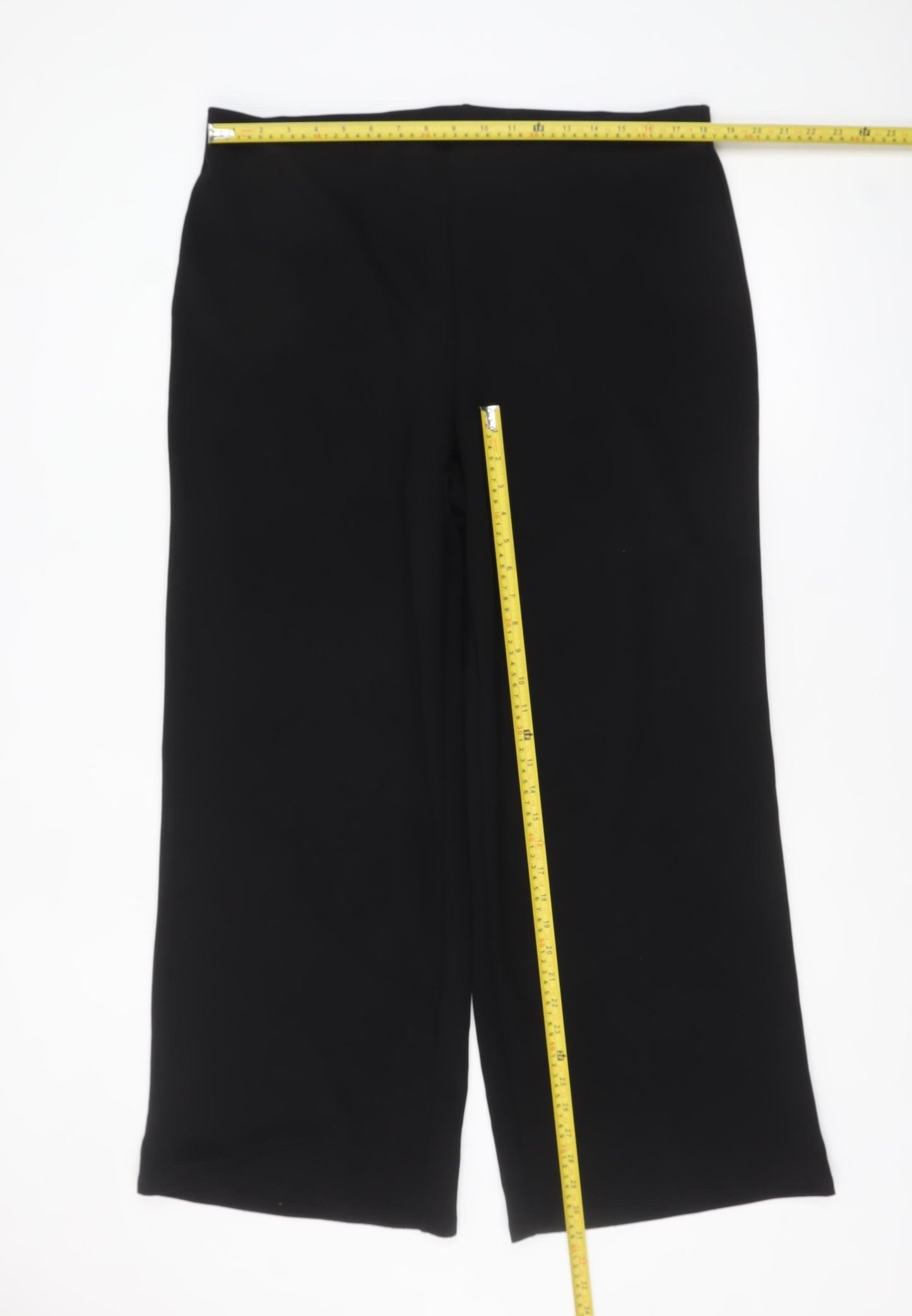 H&M Womens Black Wide-Leg Trousers XL Polyester Blend