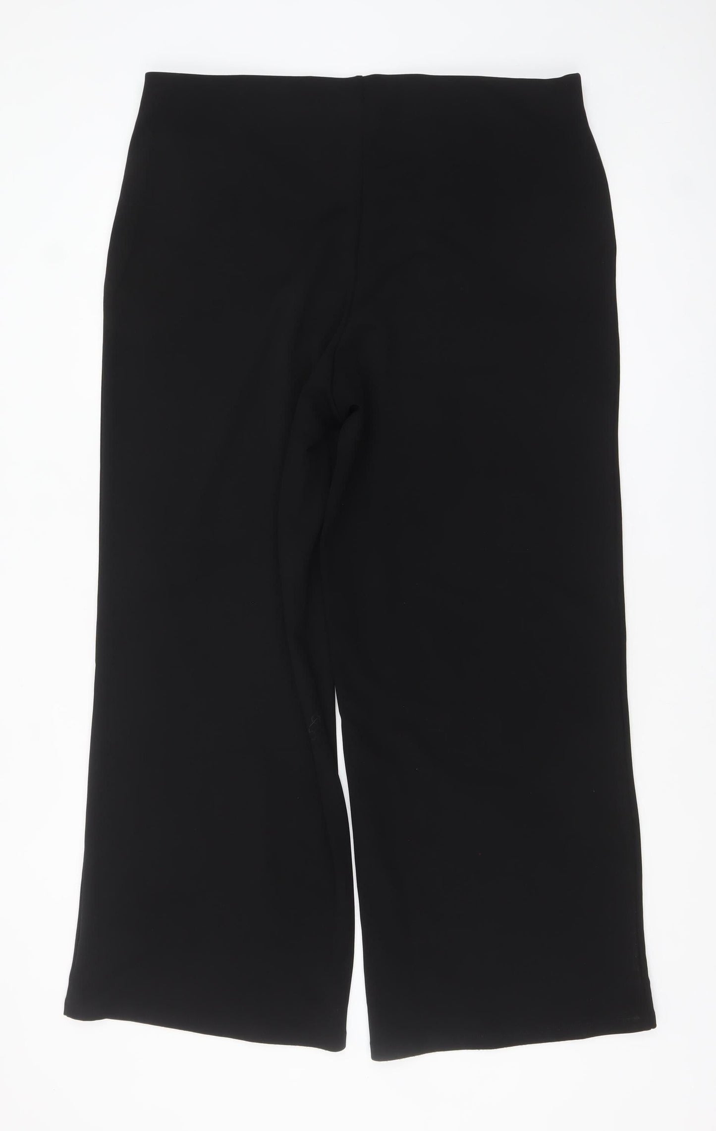 H&M Womens Black Wide-Leg Trousers XL Polyester Blend