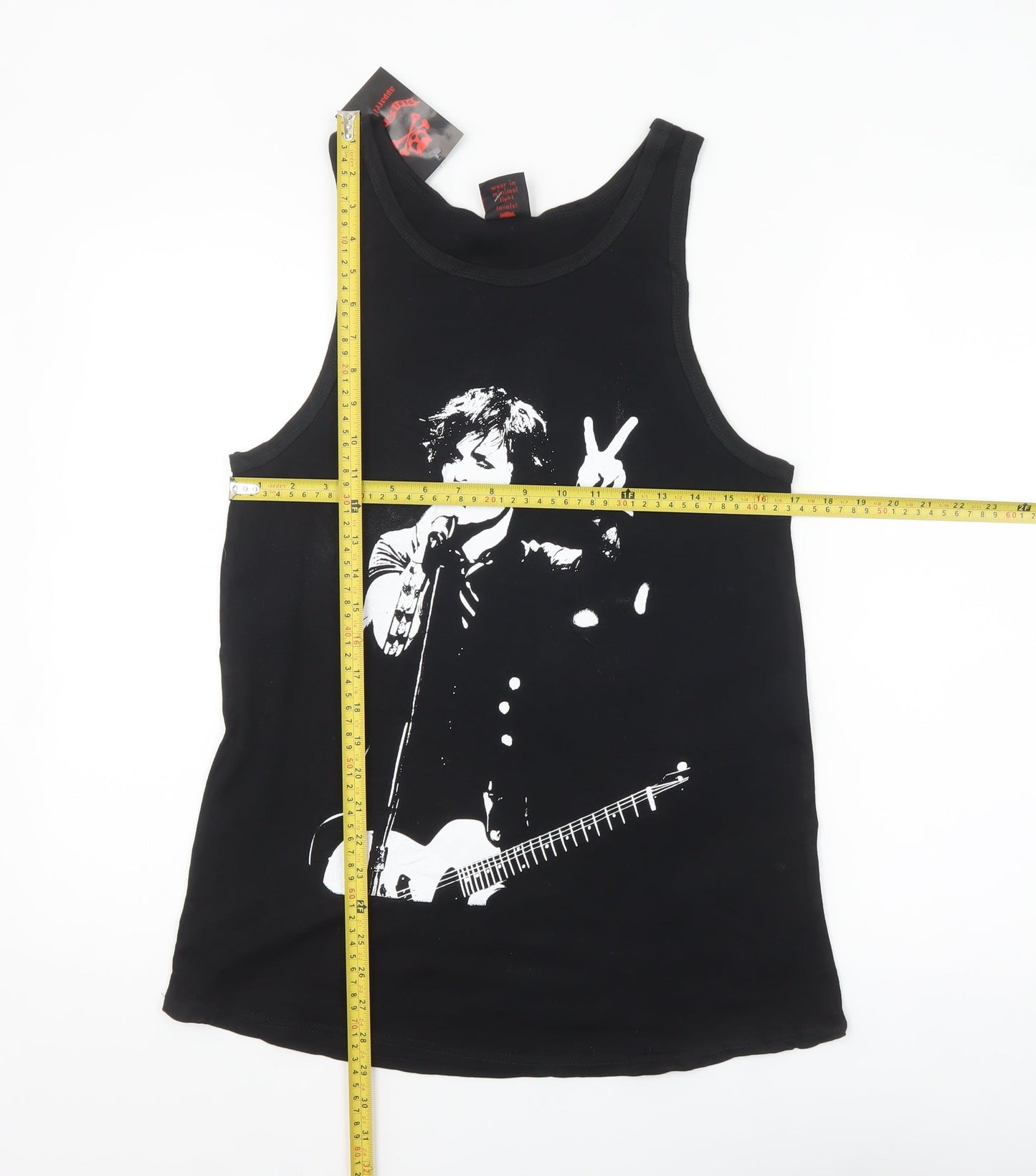 Death Kitty Women’s Black Music Tank Top S 100% Cotton Rock Style