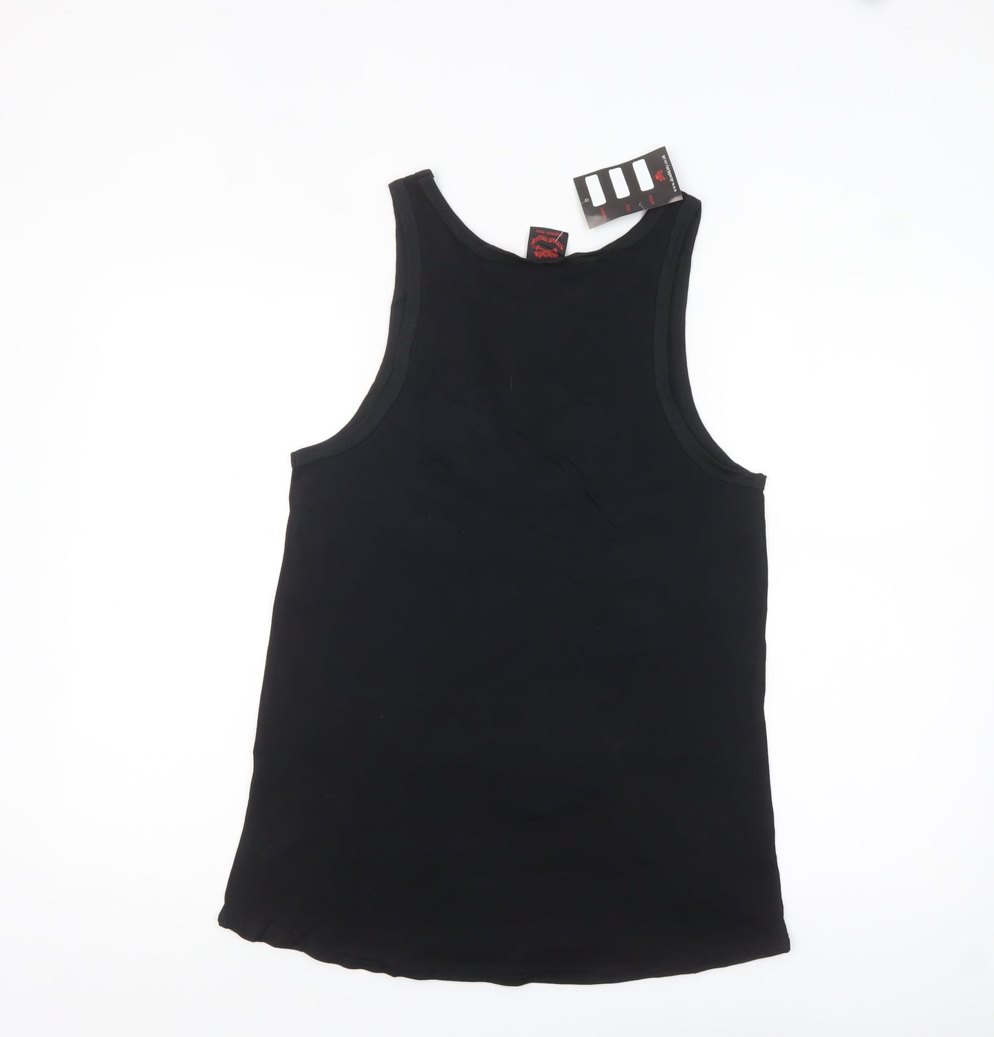 Death Kitty Women’s Black Music Tank Top S 100% Cotton Rock Style