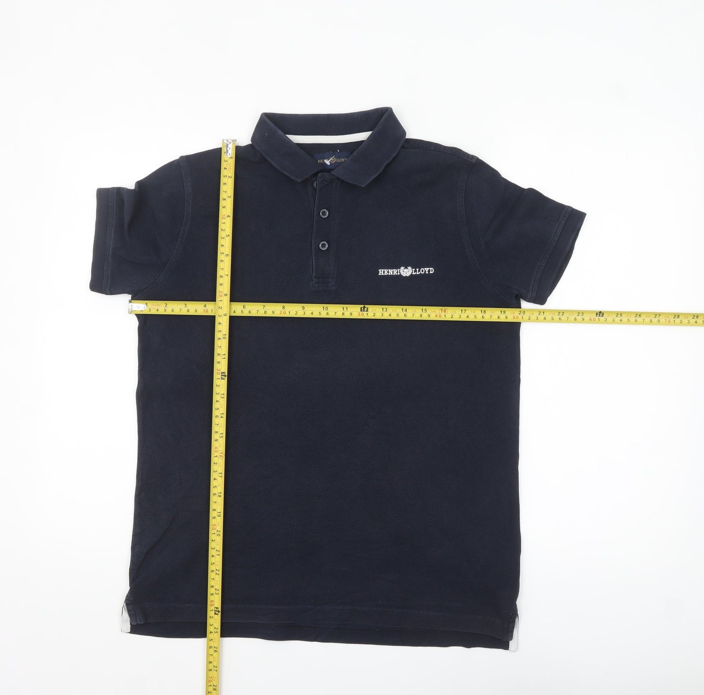 Henri Lloyd Men's Blue Regular Fit Cotton Polo Shirt Size S