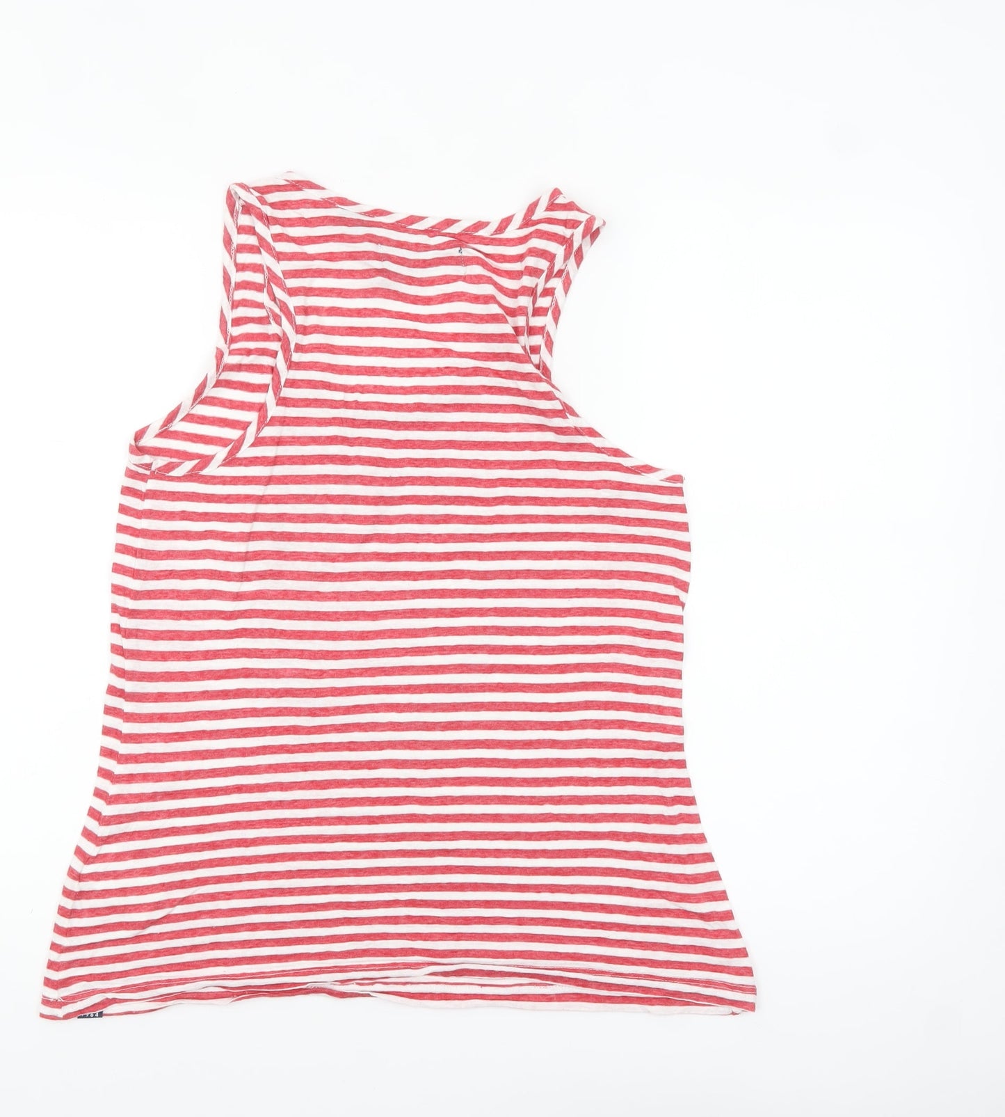 Superdry Women's Red Striped Cotton Tank Top Size 10