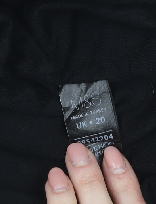Marks and Spencer Women’s Black Viscose Open Jacket Size 20