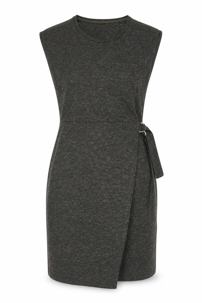 Next Women’s Brown Sleeveless Wrap Dress Size 8 Belted Jersey