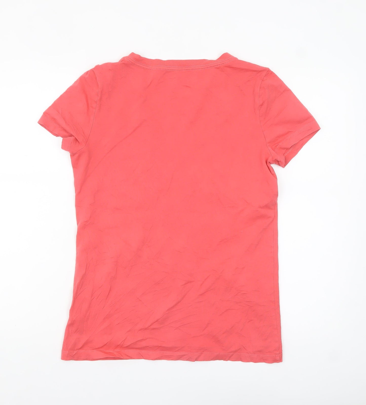 GAP Women's Pink V-Neck Short Sleeve Cotton T-Shirt Size S