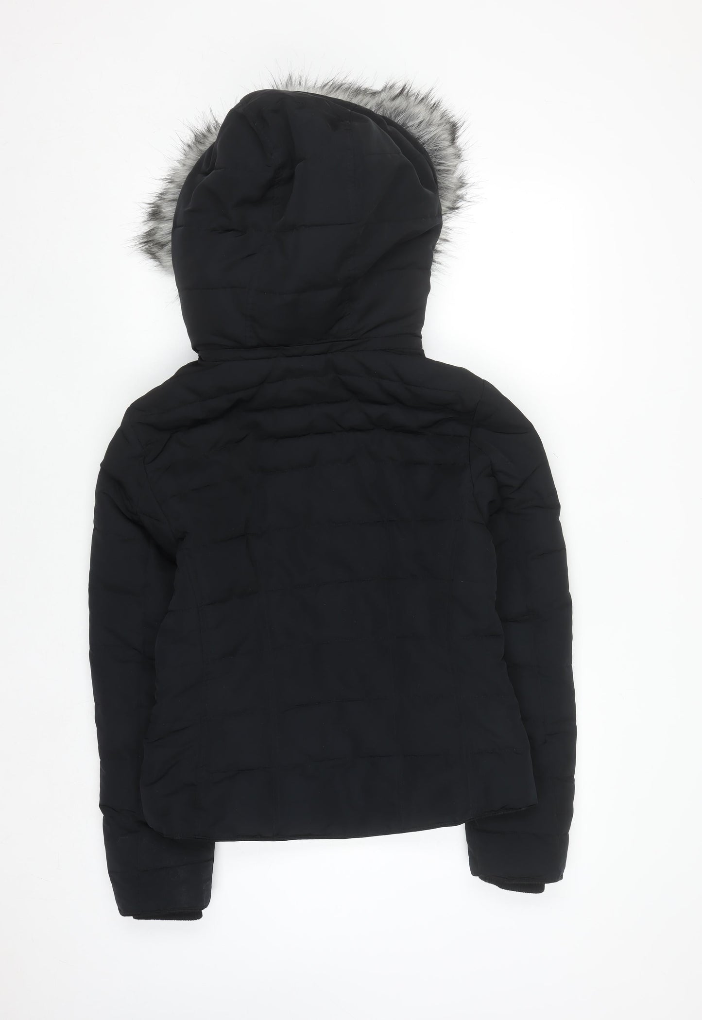 Marks and Spencer Per Una Women’s Black Faux Fur Hooded Puffer Jacket Size 8