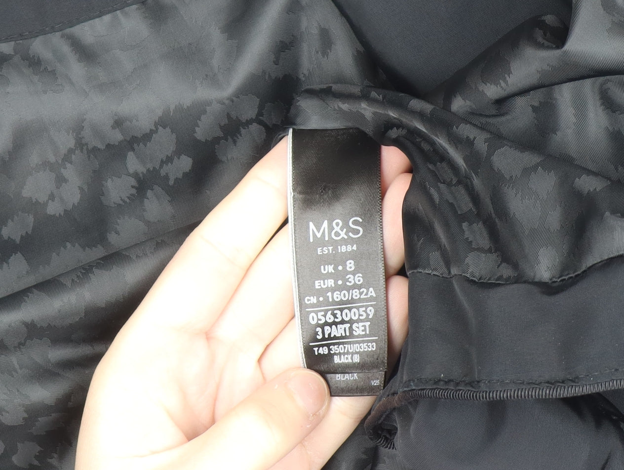 Marks and Spencer Per Una Women’s Black Faux Fur Hooded Puffer Jacket Size 8