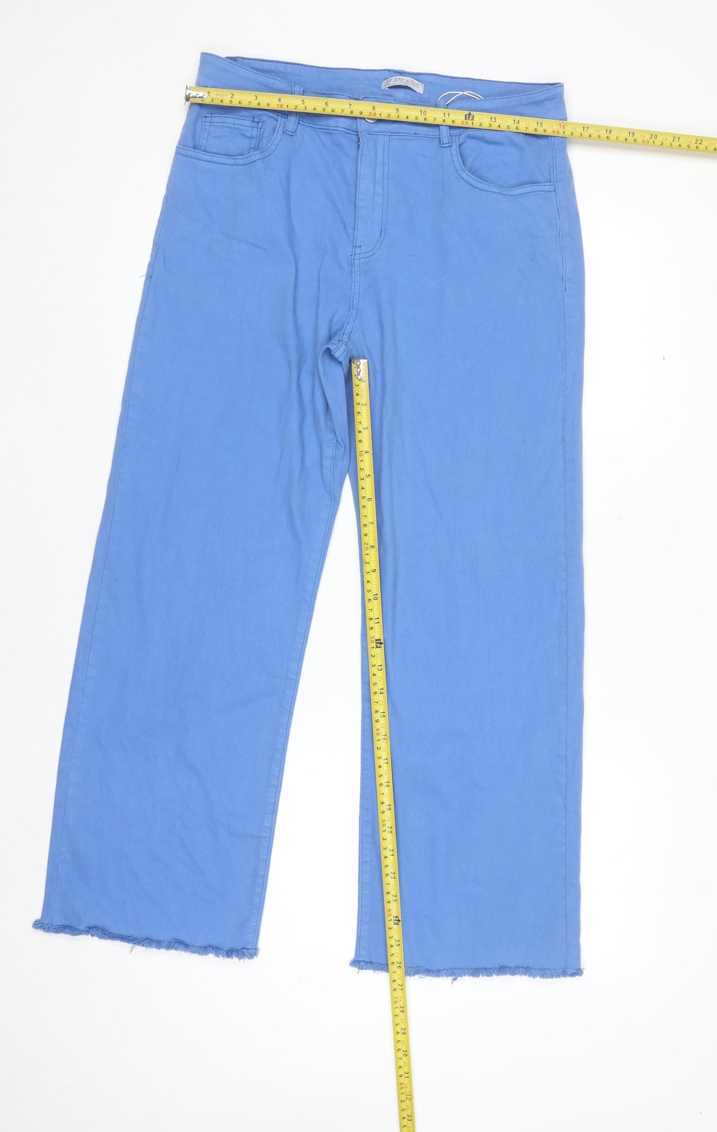 Zac & Zoe Women’s Blue Wide-Leg Stretch Cotton Jeans Size 2XL