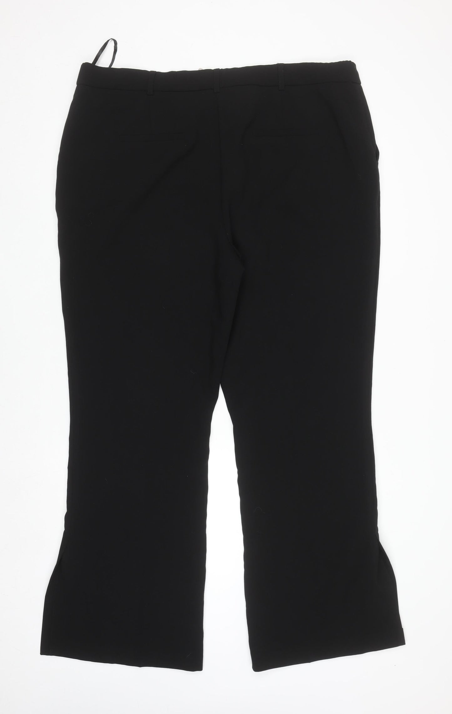 Gallery Womens Black UK 20 Straight Dress Pants Workwear