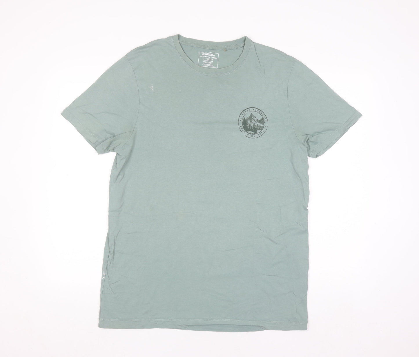 Mountain Warehouse Men’s Green Outdoor Graphic T-Shirt Size L Cotton