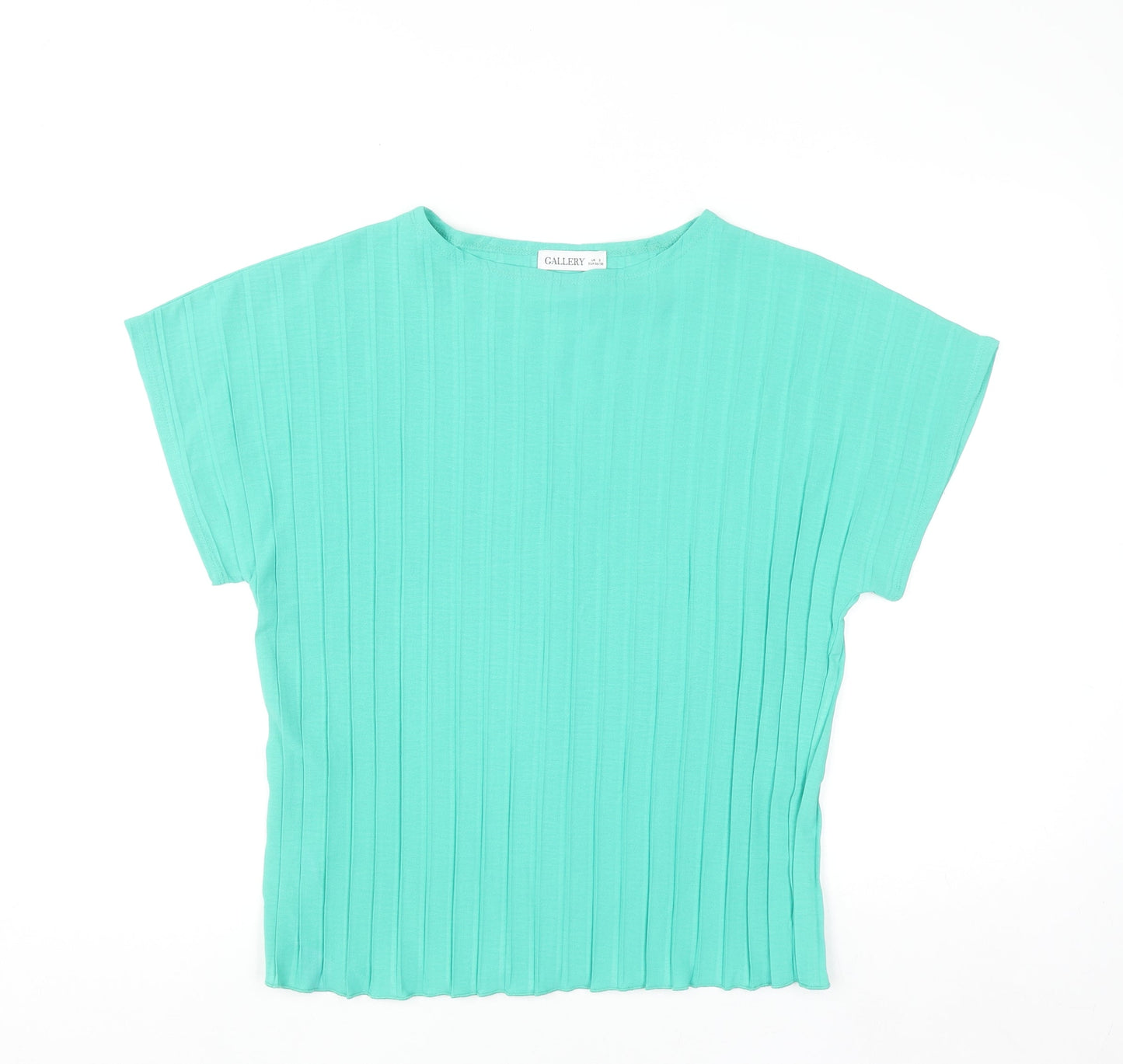 Gallery Women’s Green Short Sleeve Polyester Blouse Size S