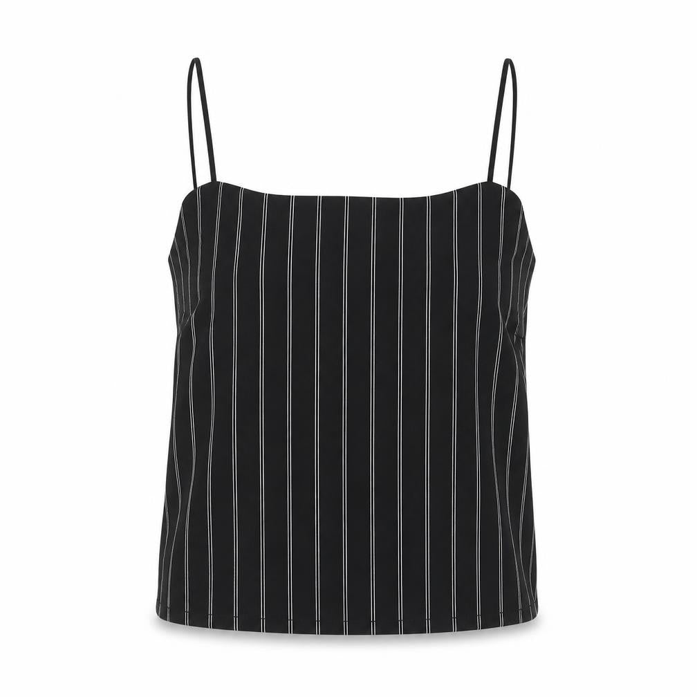 H&M Divided Women’s Black Striped Camisole Top Size 12