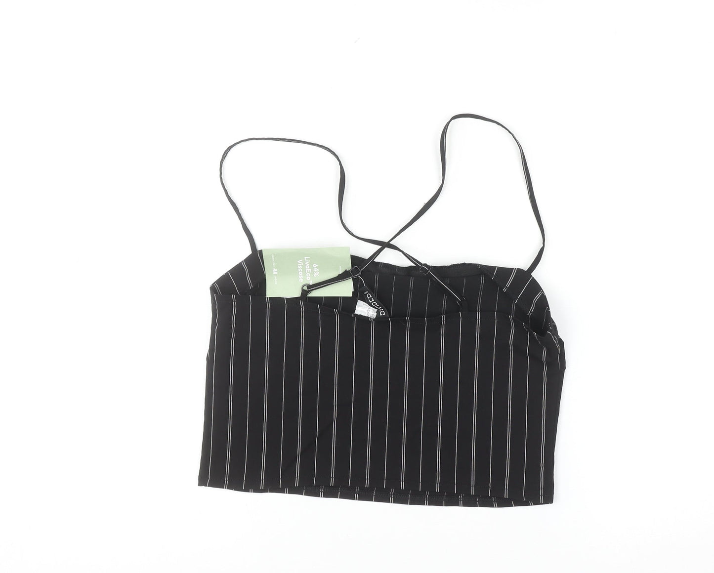 H&M Divided Women’s Black Striped Camisole Top Size 12