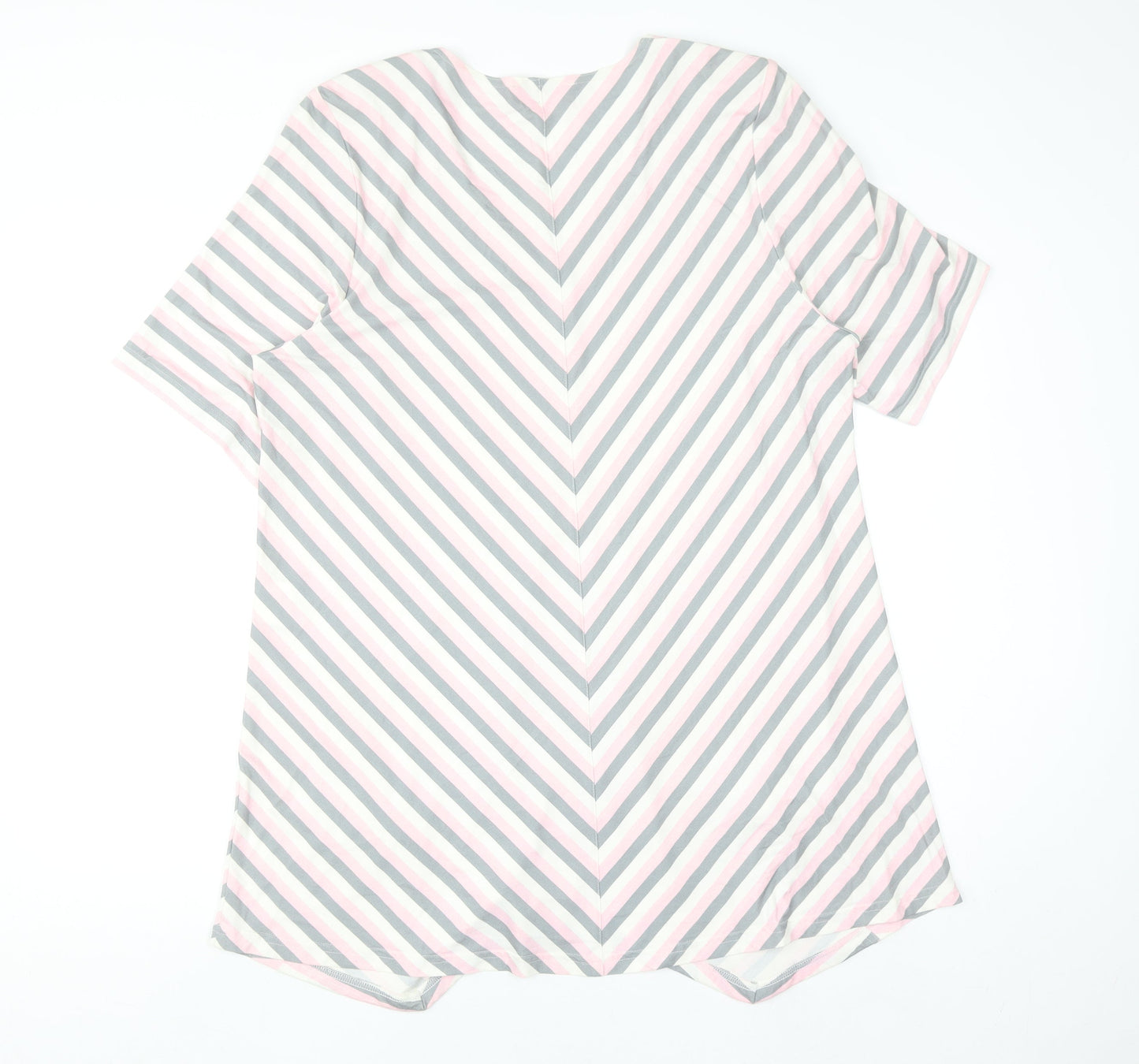 Mona Lisa Women’s Multicoloured V-Neck Striped Tunic Blouse Size 20