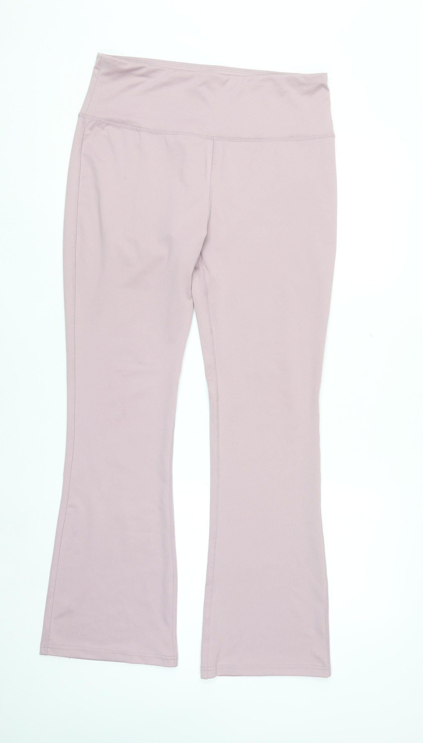 WORKOUT Women’s Pink Flared Activewear Trousers L Stretch Comfort