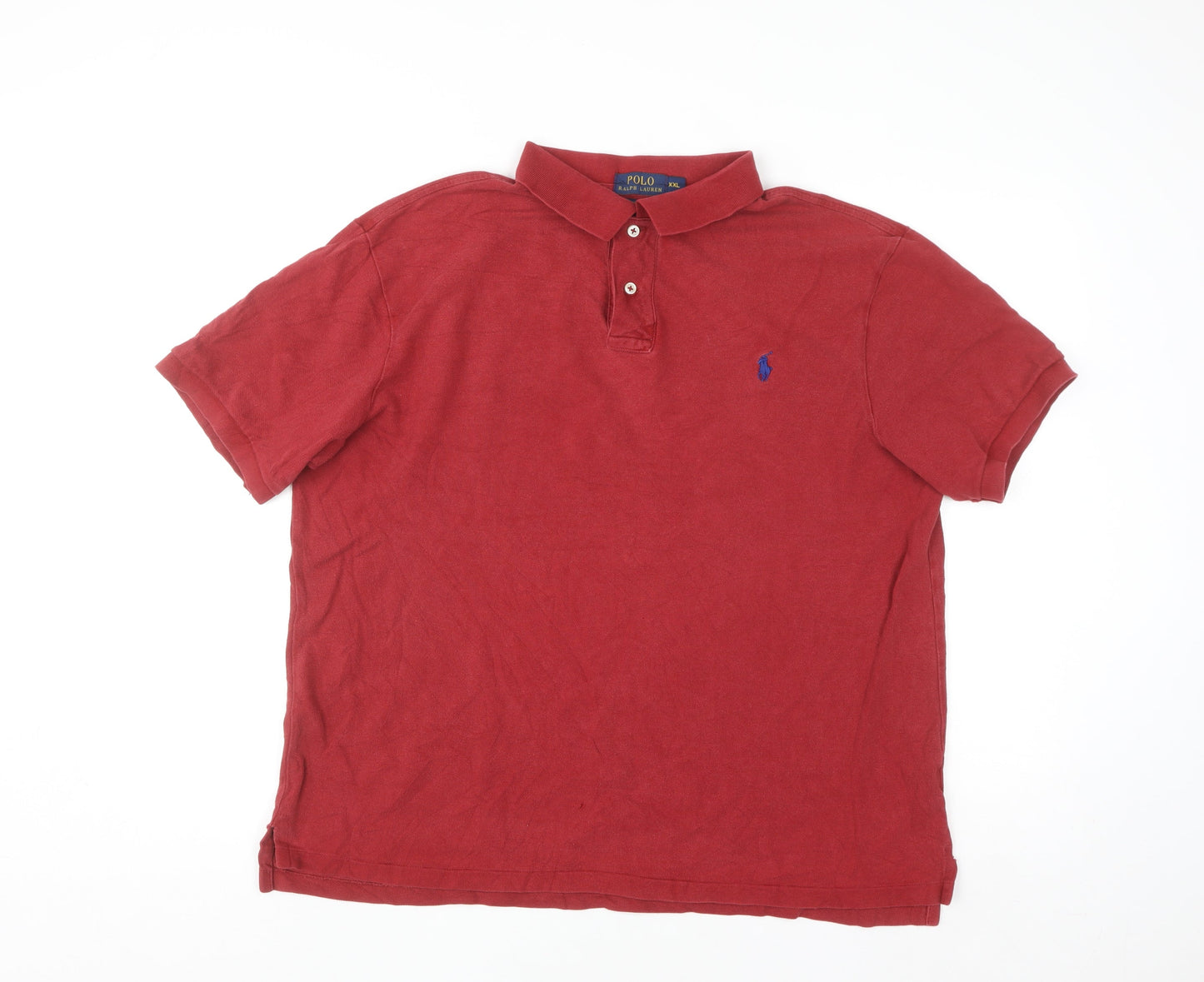 Ralph Lauren Men's Red Slim Fit 2XL Cotton Polo Shirt