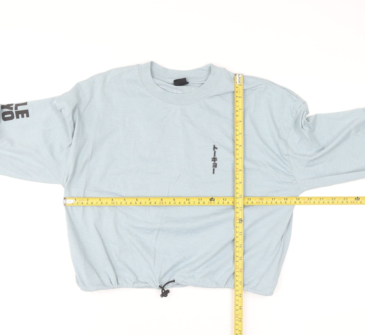 Urban Outfitters Blue Long Sleeve Graphic Tokyo Top Size S Unisex