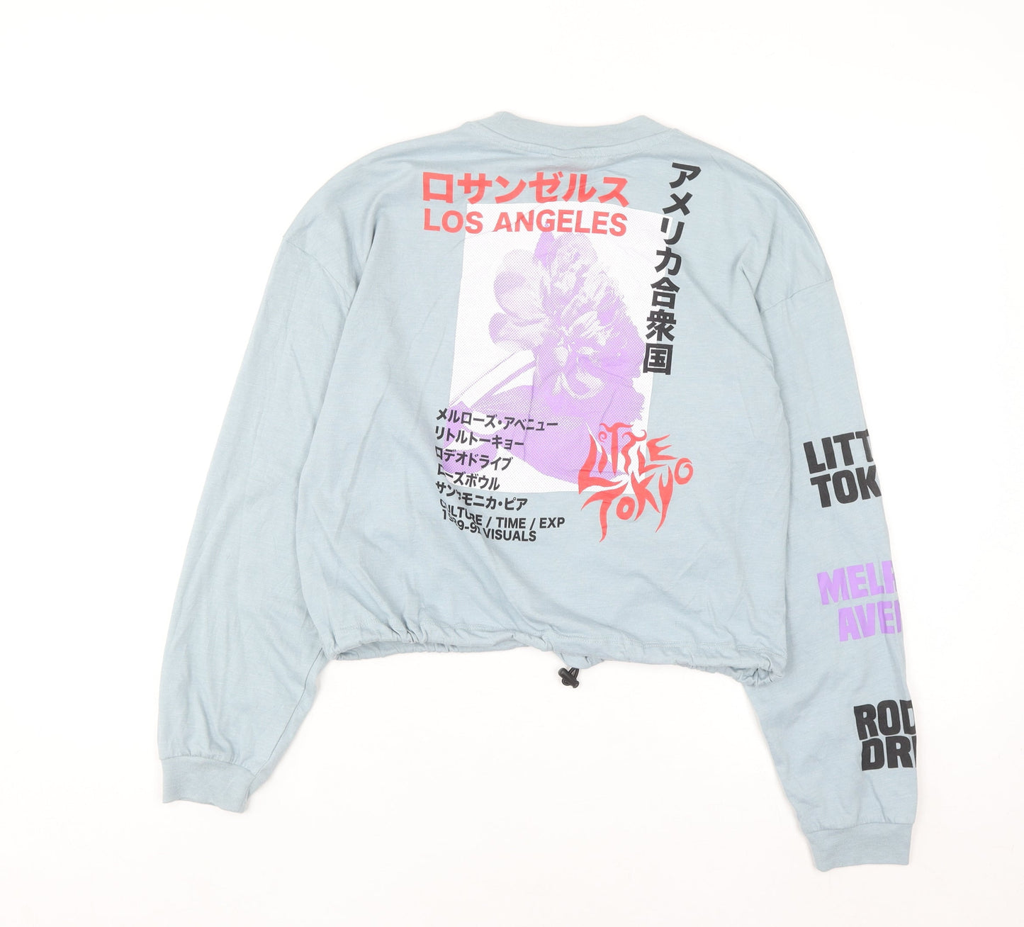 Urban Outfitters Blue Long Sleeve Graphic Tokyo Top Size S Unisex