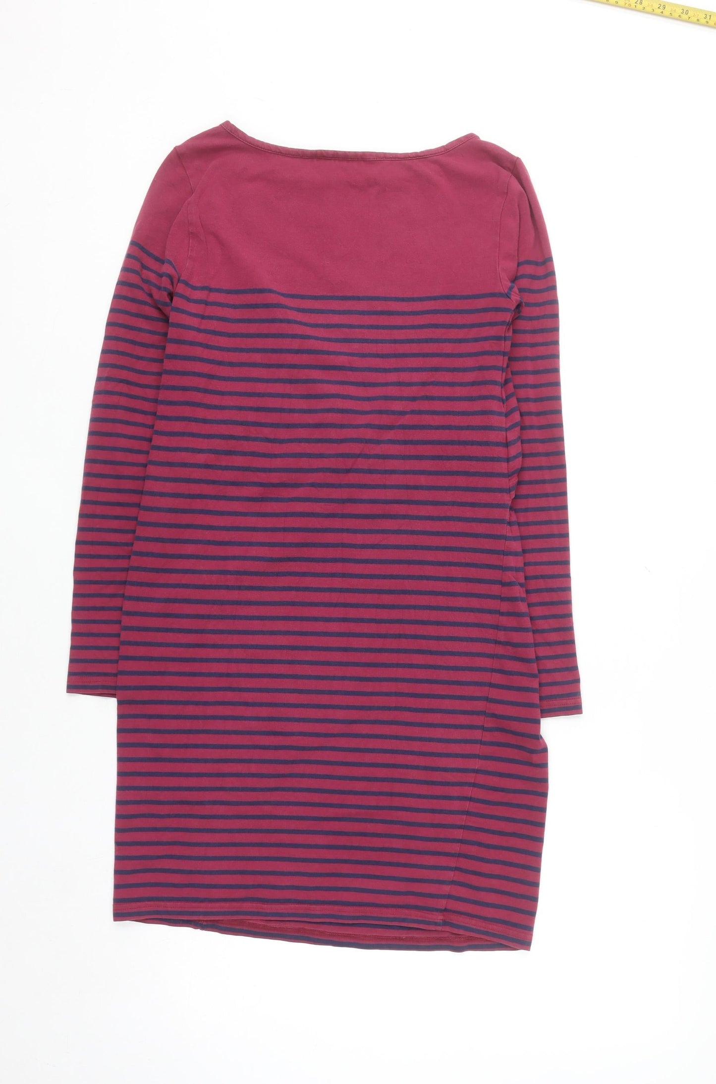 JoJo Maman Bébé Women Purple Stripe Maternity Shift Dress S