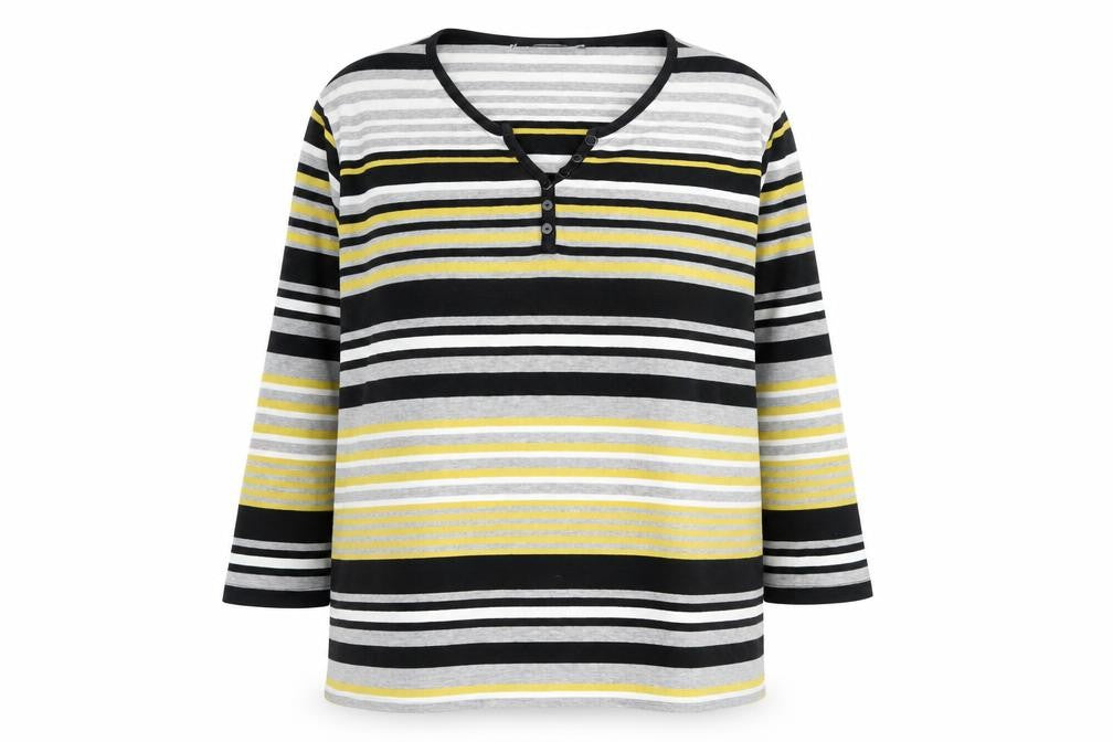 Isle Women’s Multicoloured Striped Henley Top Size 18