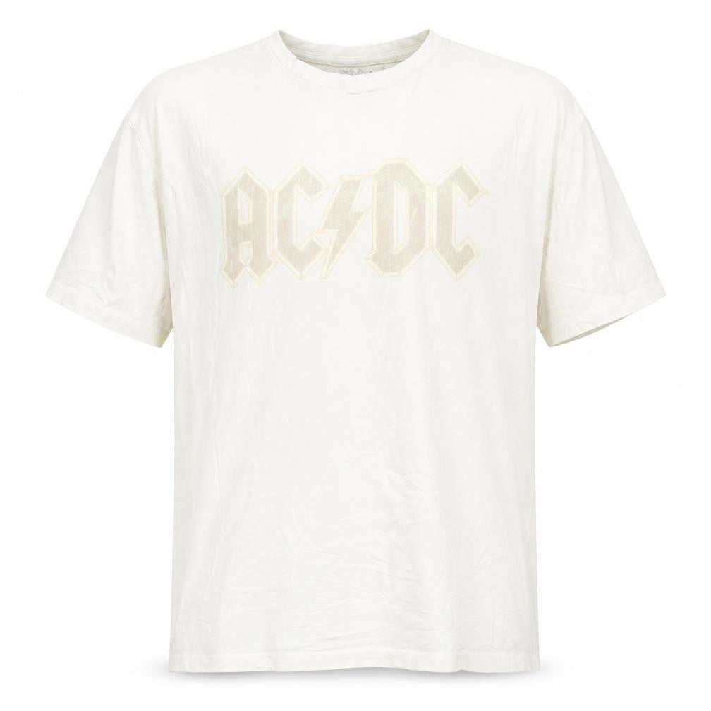 Next Mens White AC/DC Band Graphic T-Shirt Size M Cotton
