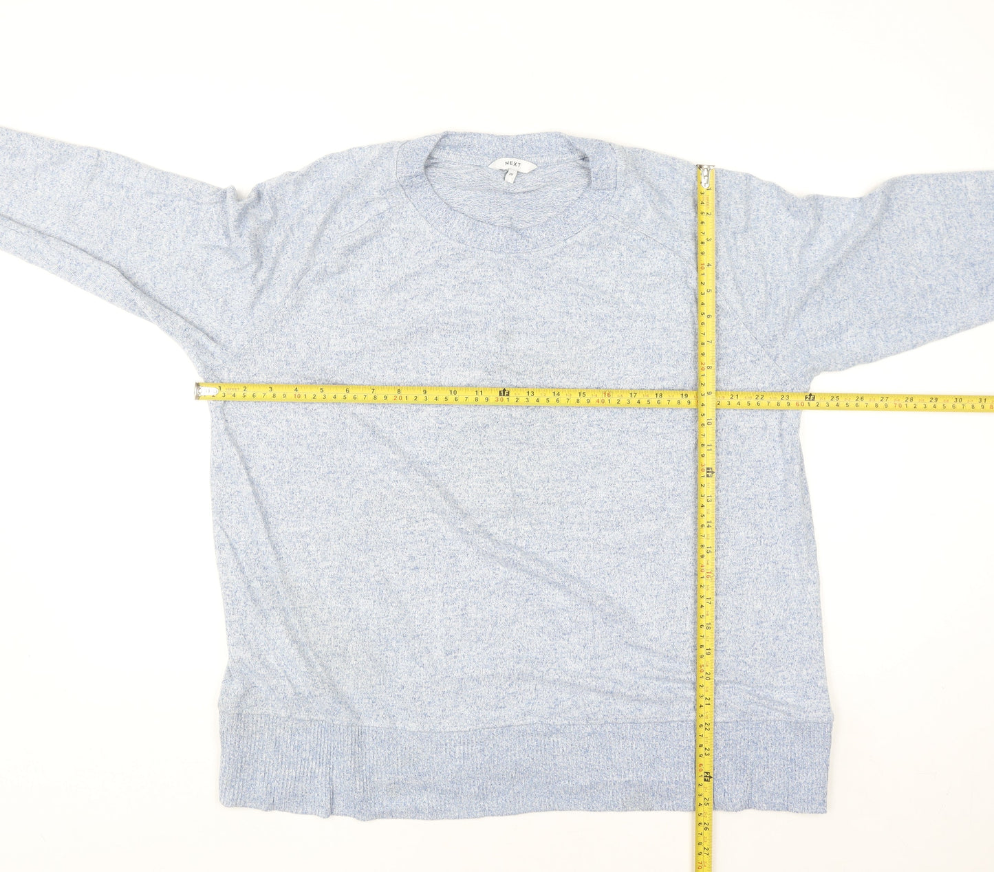 Next Women's Blue Crew Neck Long Sleeve Knit Jumper Size 20