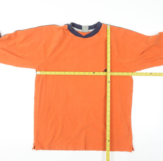 Nike Men's Orange Pullover Sweatshirt Size L Crew Neck Sports Top