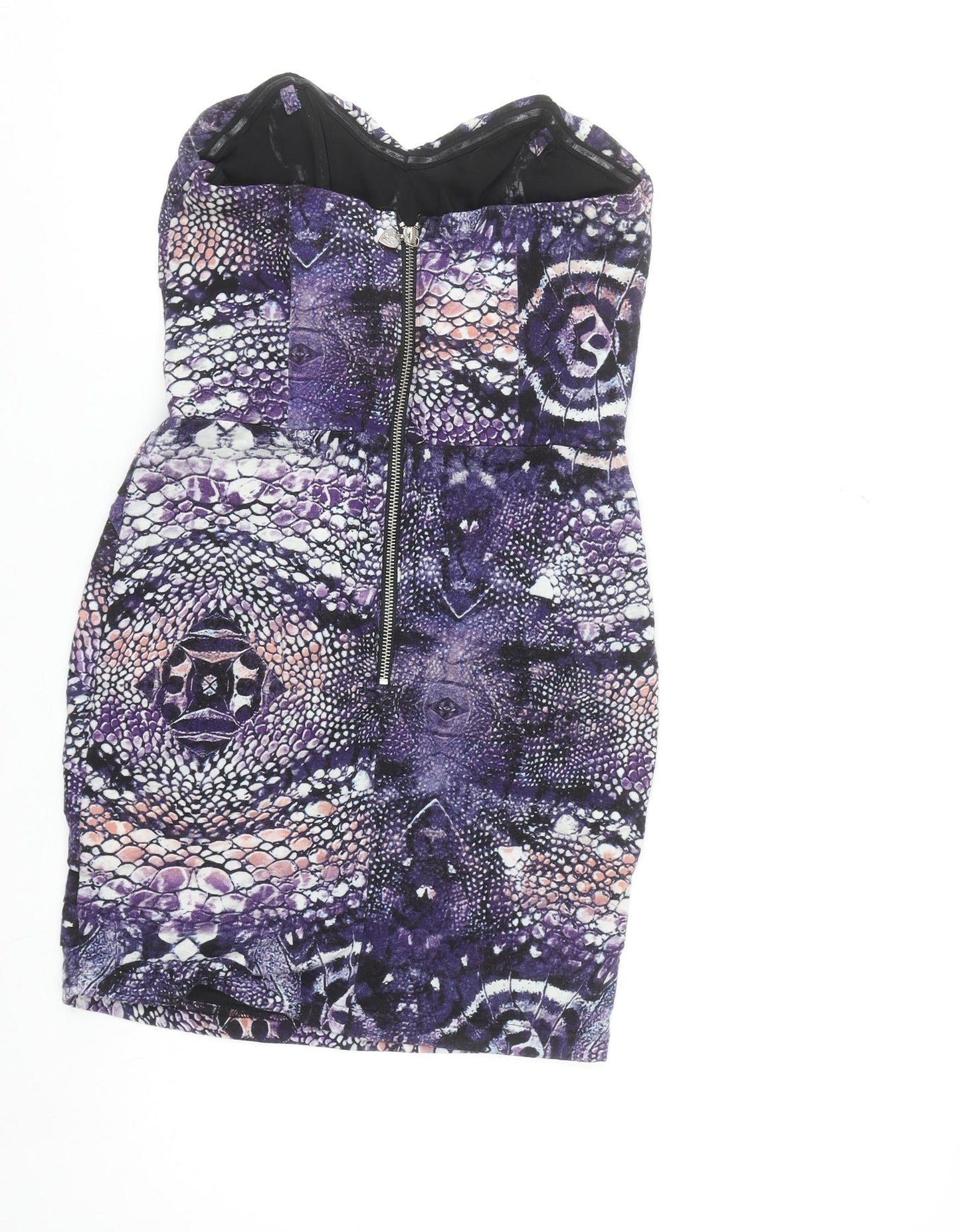 Lipsy Women’s Multicoloured Strapless Bodycon Dress Size 12