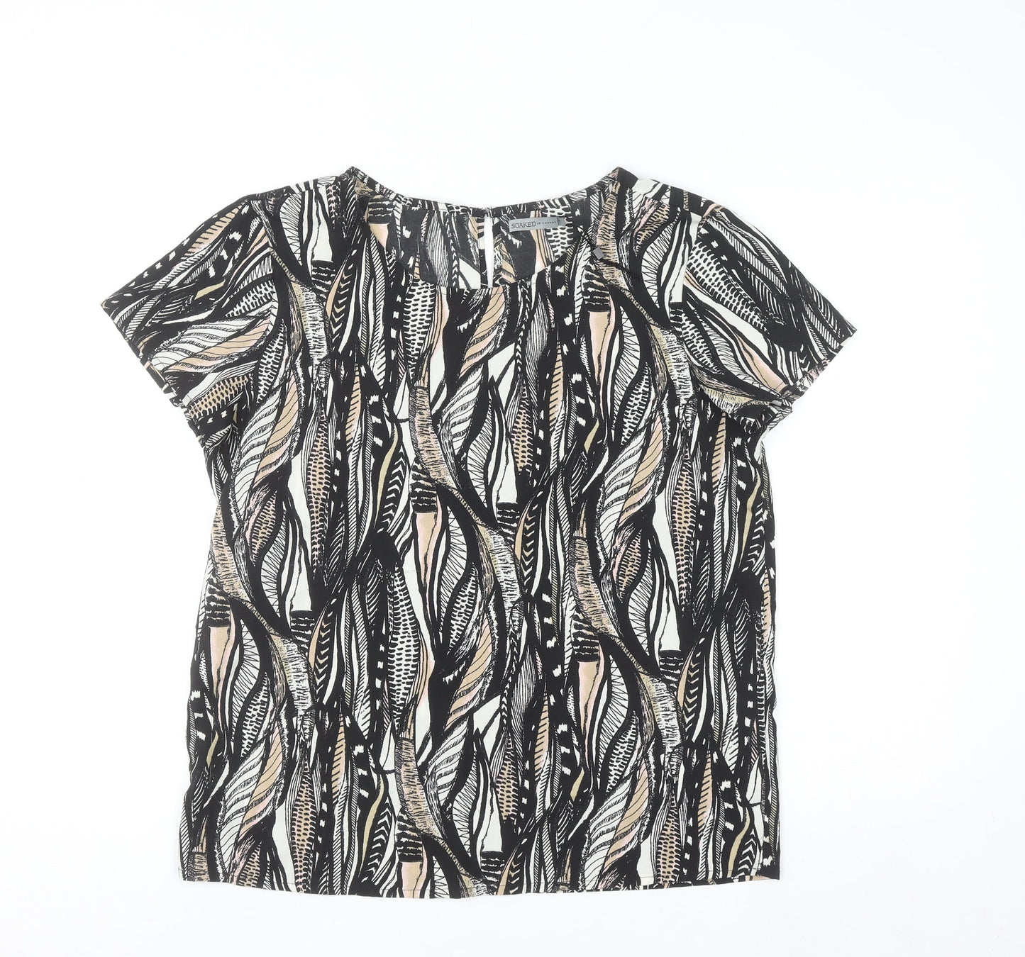 Soaked In Luxury Women's Multicoloured Abstract Blouse Size M