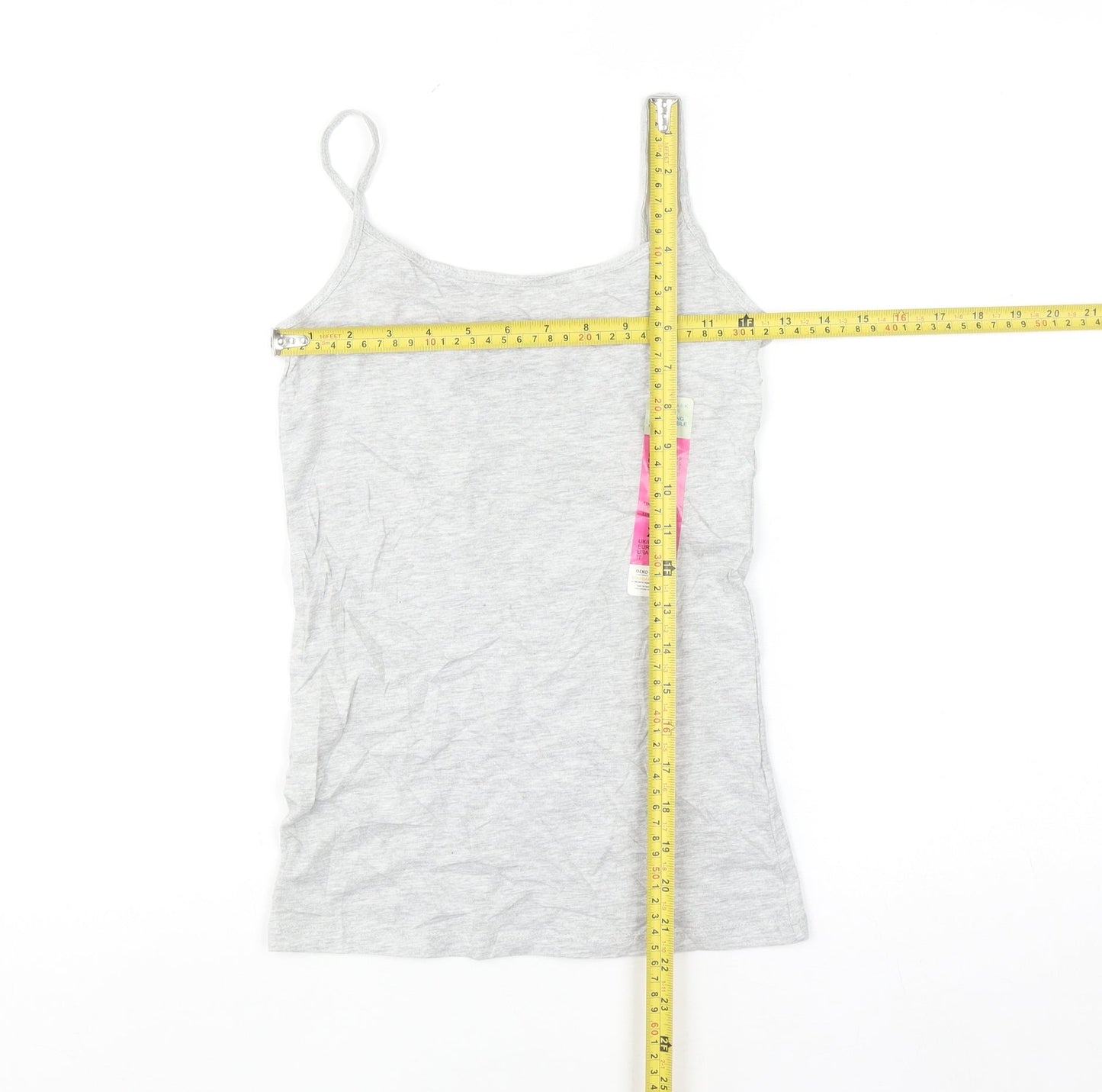 Primark Womens Grey XS Camisole Stretch Tank Top