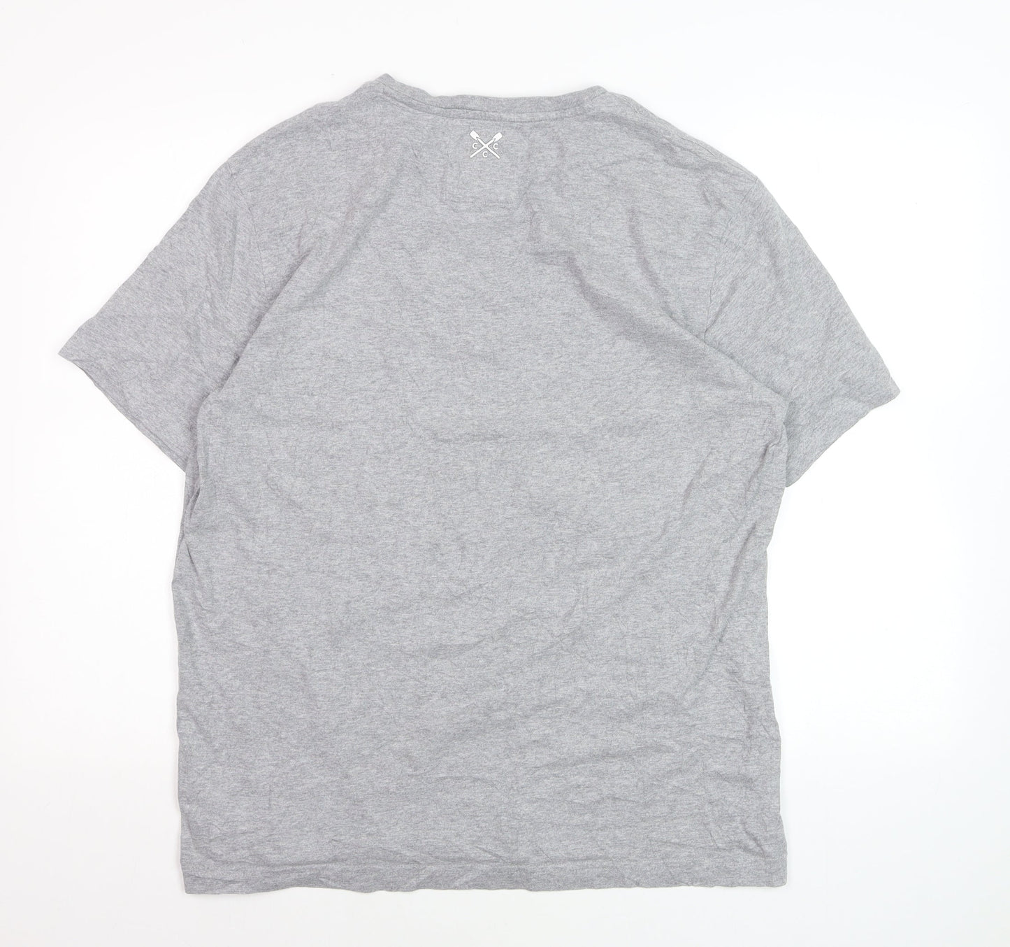 Crew Clothing Company Men's Grey GBR Graphic Cotton T-Shirt Size L