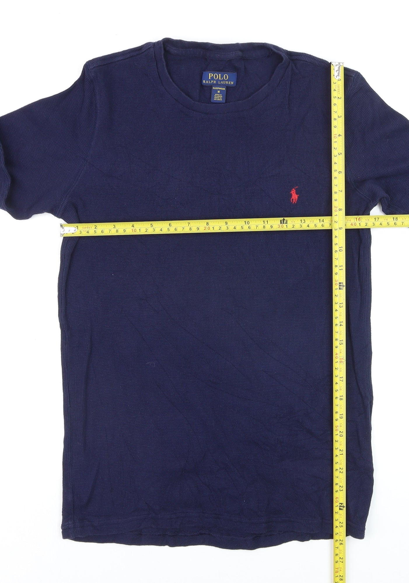 Ralph Lauren Men's Blue Long Sleeve Cotton Knit Top M