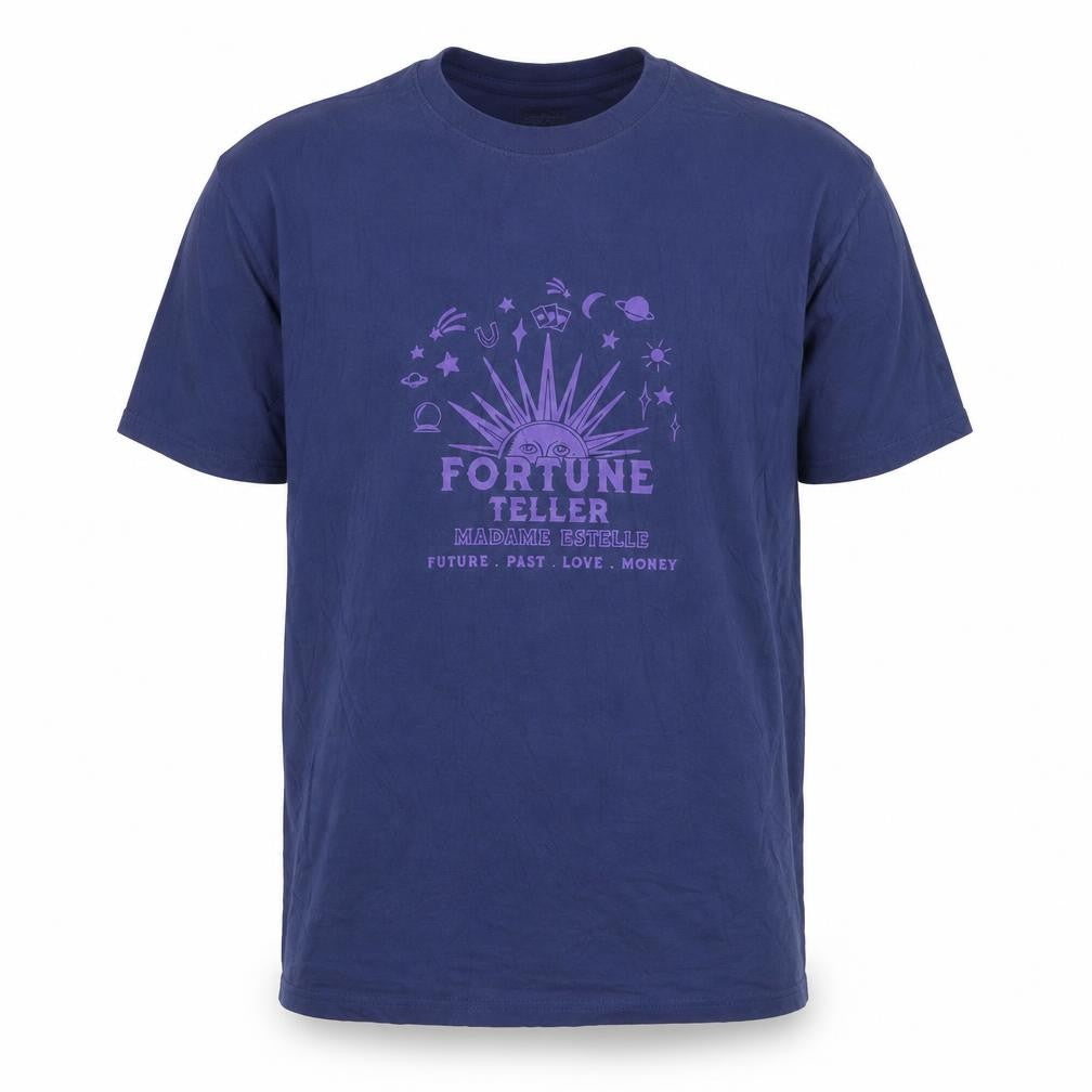 Daisy Street Men's Navy Blue Fortune Teller Graphic T-Shirt XL Cotton