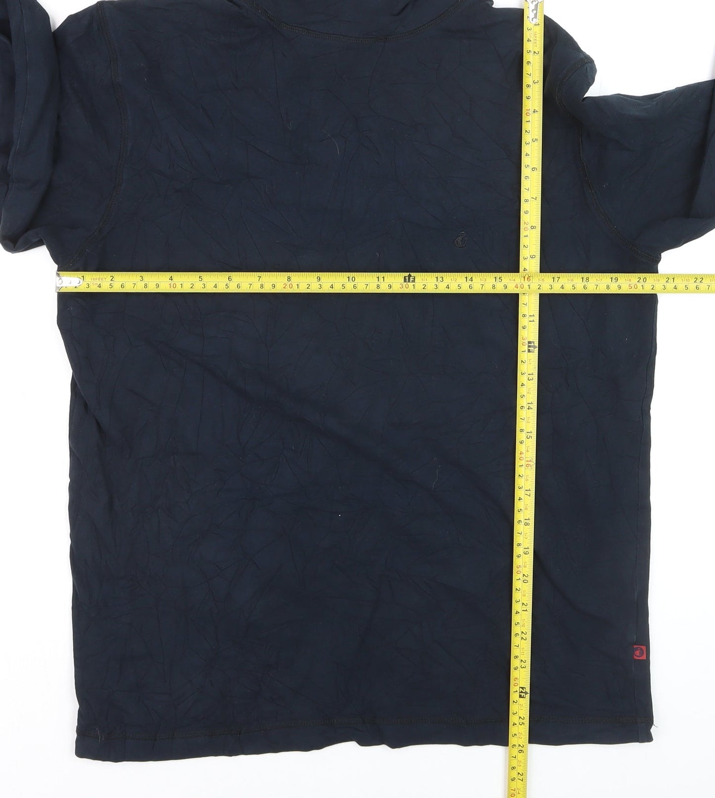 Jockey Mens Blue Long Sleeve Roll Neck Cotton Stretch Top M