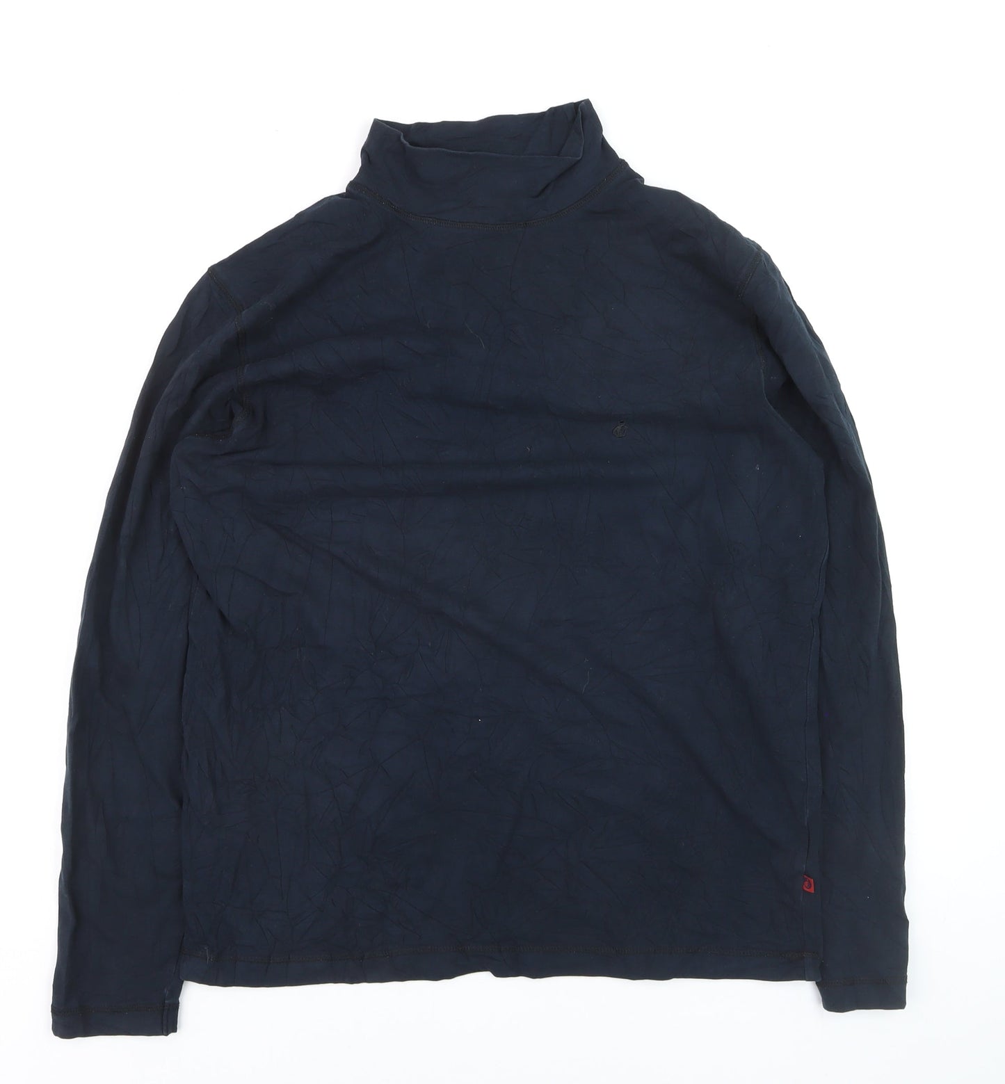 Jockey Mens Blue Long Sleeve Roll Neck Cotton Stretch Top M