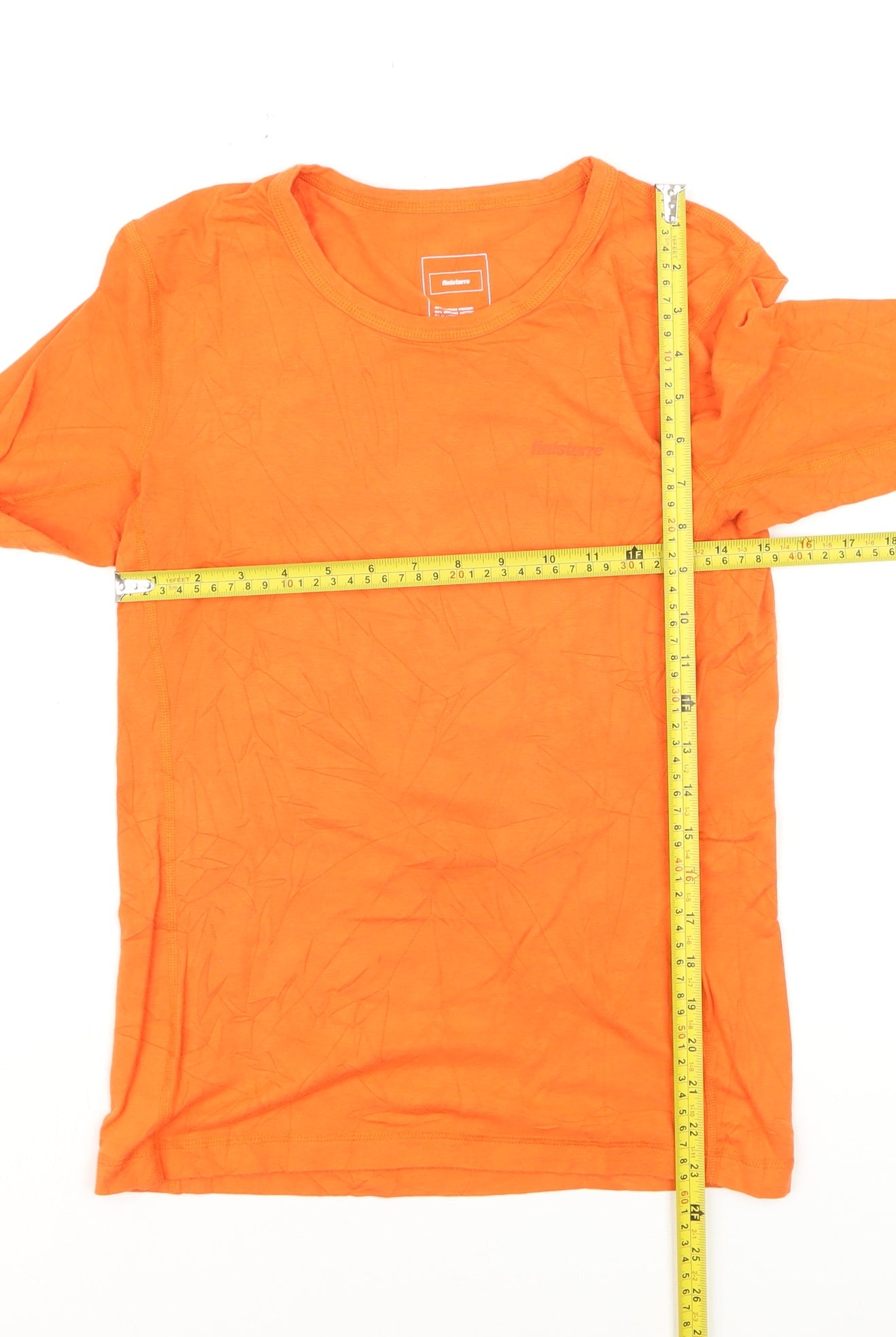 Finisterre Women’s Orange Long Sleeve Bamboo Cotton T-Shirt Size 10