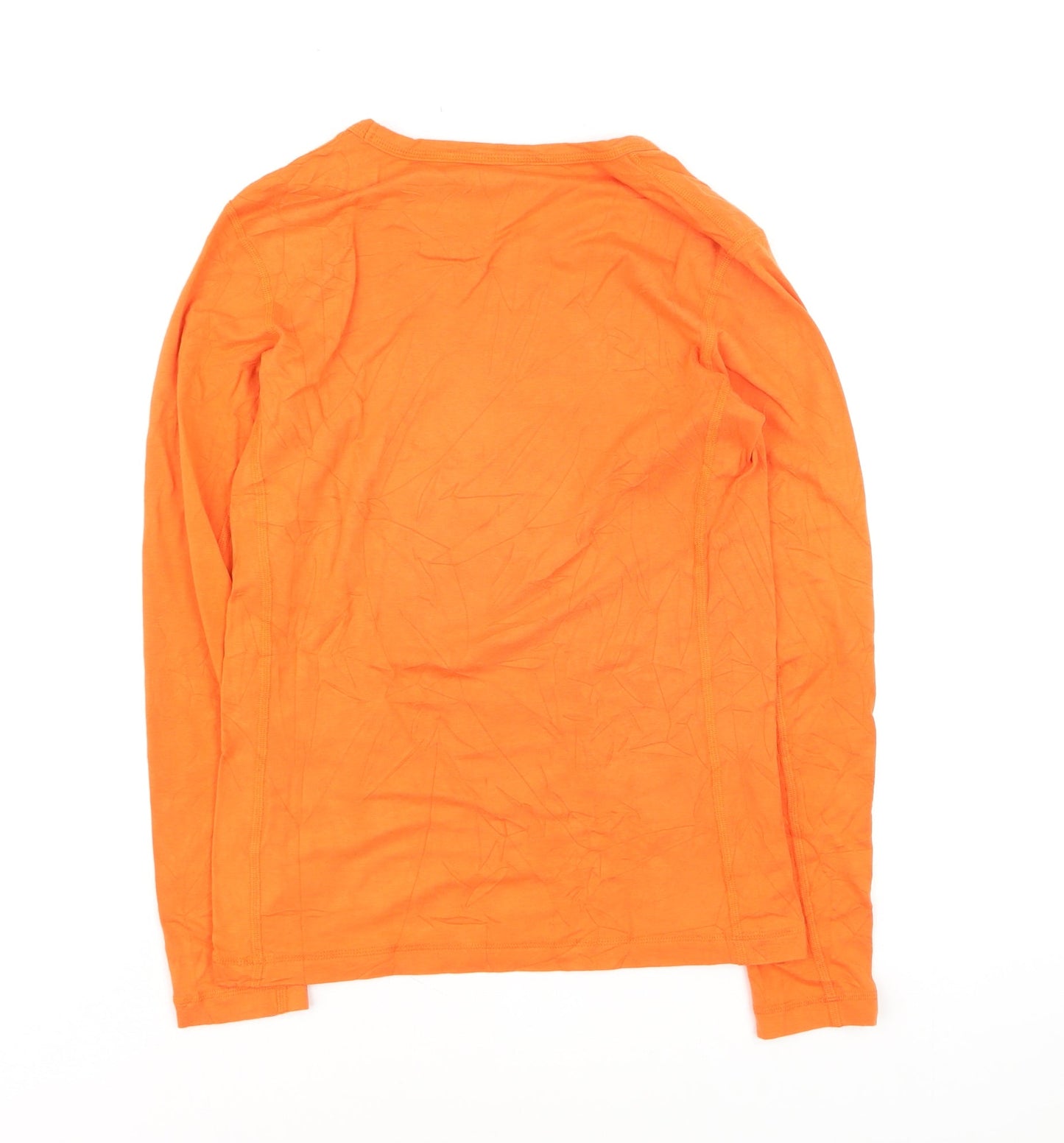 Finisterre Women’s Orange Long Sleeve Bamboo Cotton T-Shirt Size 10