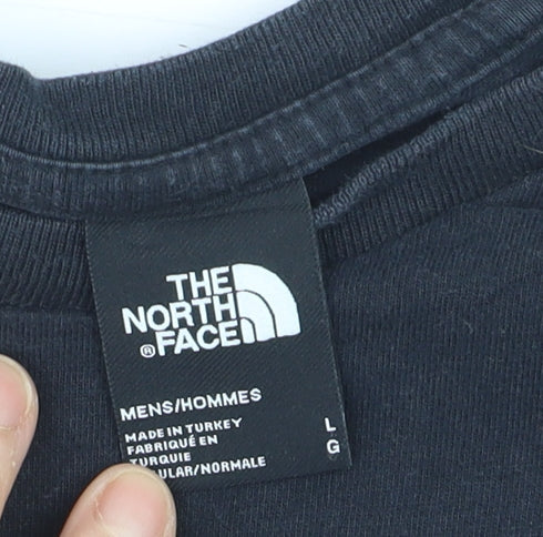 The North Face Men's Black Regular Fit Cotton T-Shirt Size L