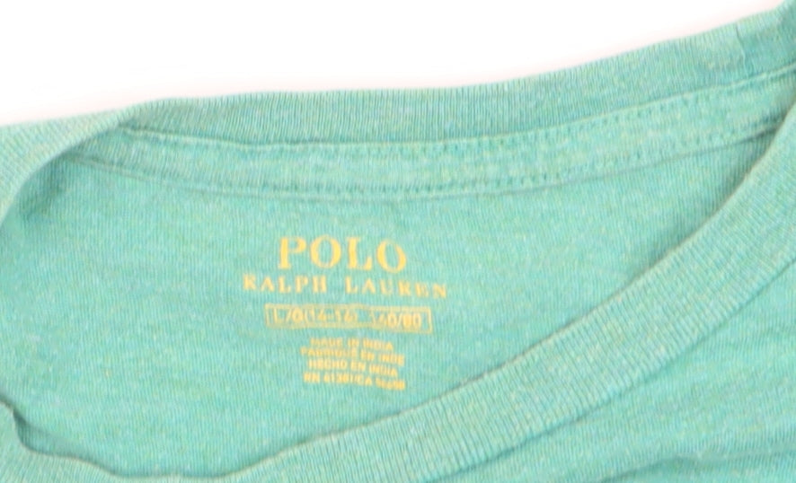 Polo Ralph Lauren Men's Green Crew Neck Cotton T-Shirt L