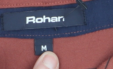 Rohan Men’s Brown Striped Short Sleeve Polo Shirt M