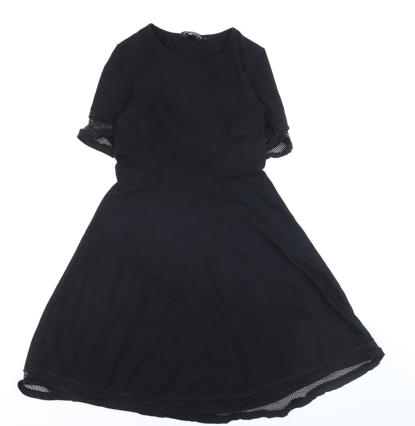 Dorothy Perkins Women's Black A-Line Knee Length Dress Size 8