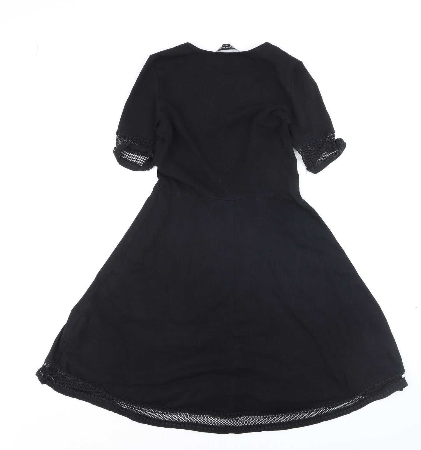 Dorothy Perkins Women's Black A-Line Knee Length Dress Size 8