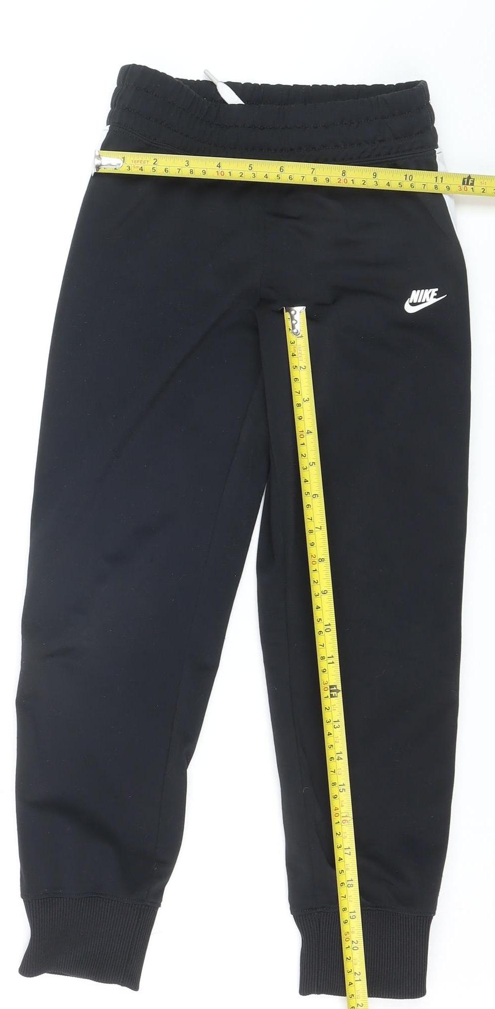 Nike Boys Black XS Jogger Track Pants with Side Stripe