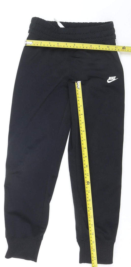 Nike Boys Black XS Jogger Track Pants with Side Stripe